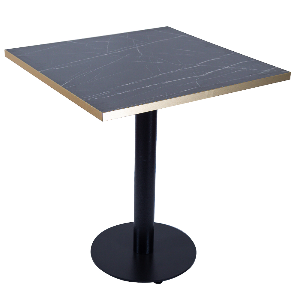 700X700 BLACK MARBLE WITH ROUND BLACK BASE